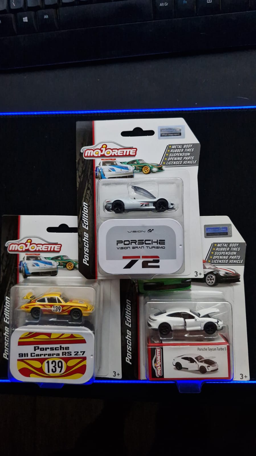Miniaturas Majorette Porsche Edition escala 1:64 coleção completa com 6 modelos originais