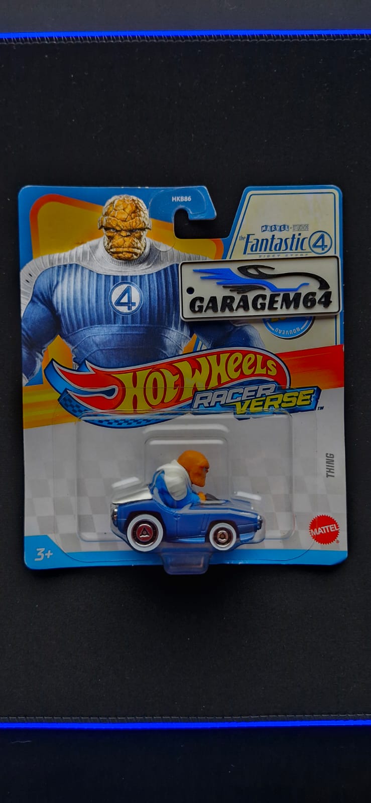 Miniatura temática da Marvel, representando o personagem Coisa, com visual exclusivo.